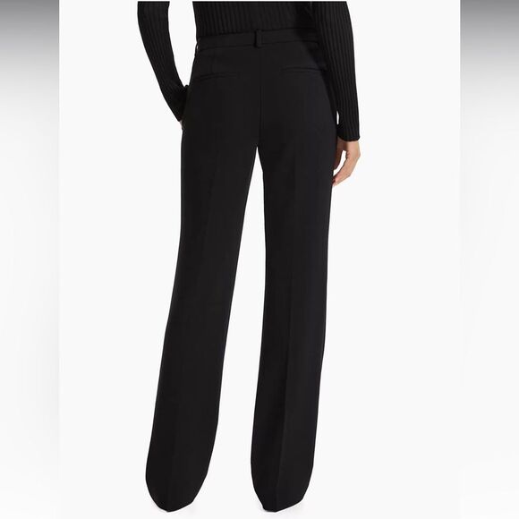 Theory Slim Trousers Black Mid weight sz 6 Office Preppy Corpcore Classic Slink - Picture 3 of 12